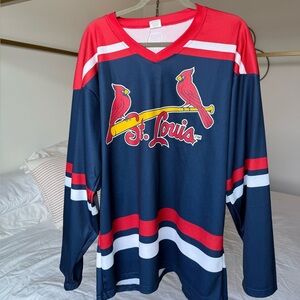 St. Louis Cardinals x FOX Sports Baseball Jersey M XL Red Game Day Streetwear